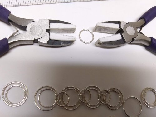 Judy Larson's Making Chain with Wubbers and Wire - , Contemporary Wire Jewelry, Making Chain, Chain Making , Butane Torch, Soldering, Solder, Close the jump rings for each of the links-see Step 11 